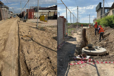 В Алматы проводят проверку строительства сетей водопровода и канализации в микрорайоне Рахат-Мадениет