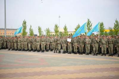 Гвардейцы, помогавшие по паводкам в ЗКО и СКО, возвращаются к местам службы
